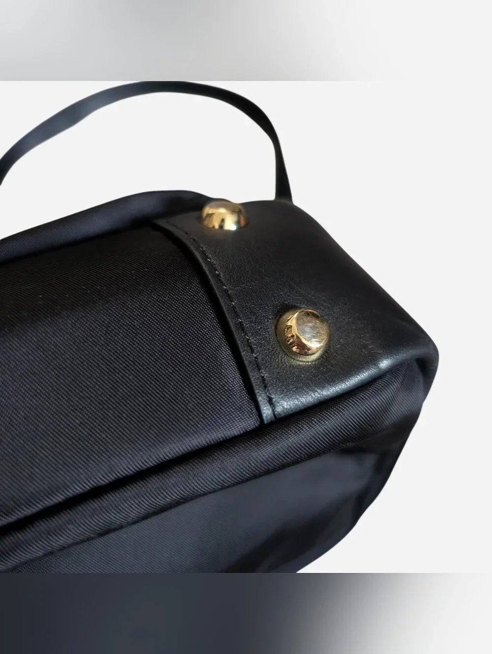 TUMI Voyageur Crossbody Bag Purse Black Nylon with leather trim